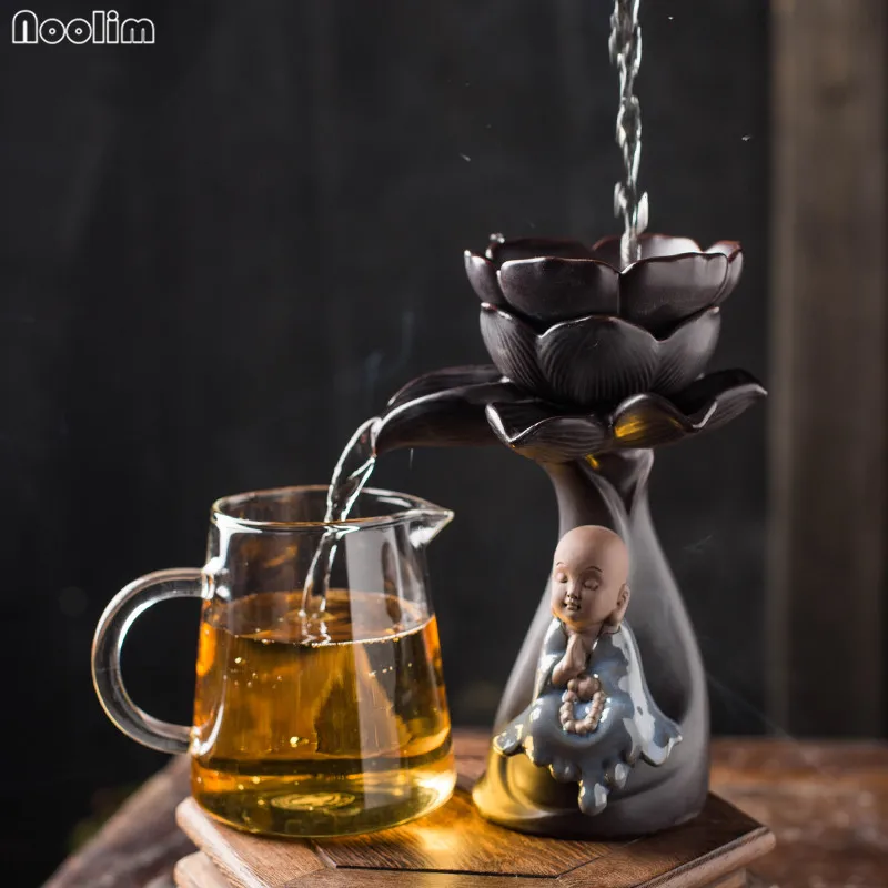 NOOLIM Creative Ceramic Lotus Kung Fu Little Monk Tea Strainer Tea Leak Herb Spice Filter Diffuser Kitchen Gadgets Coffee Filter
NOOLIM Creative Ceramic Lotus Kung Fu Little Monk Tea Strainer Tea Leak Herb Spice Filter Diffuser Kitchen Gadgets Coffee Filter