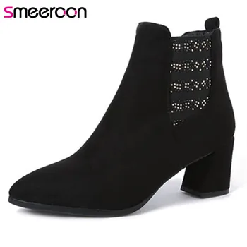Smeeroon 2018 fashion slip on autumn winter boots pointed toe ankle boots for women high heels women boots big size 32-44
Smeeroon 2018 fashion slip on autumn winter boots pointed toe ankle boots for women high heels women boots big size 32-44