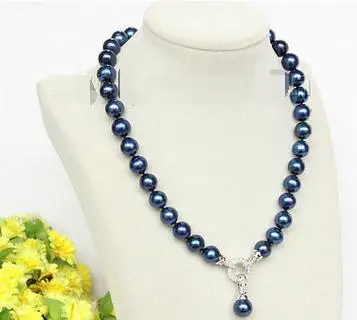 Free Shipping>> new hot 17" 12mm round blue navy pearls necklace pendant Platinum Plated clasp j10021
Free Shipping>> new hot 17" 12mm round blue navy pearls necklace pendant Platinum Plated clasp j10021