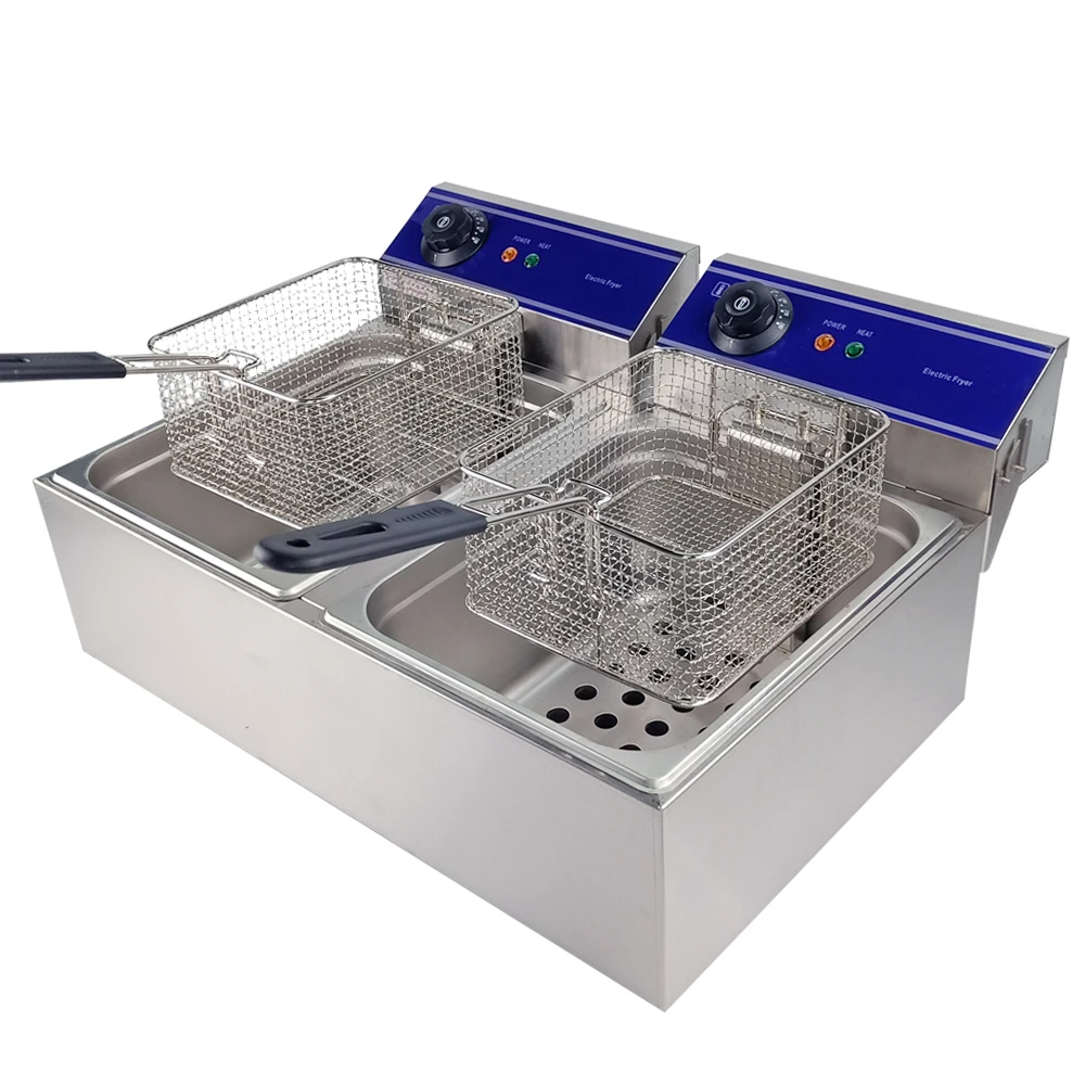 Commercial Deep Fryer Thicken Grill Fried Equipment Tool Electric Frying Machine Double Tank Fat Fryer For Chicken Potato
Commercial Deep Fryer Thicken Grill Fried Equipment Tool Electric Frying Machine Double Tank Fat Fryer For Chicken Potato