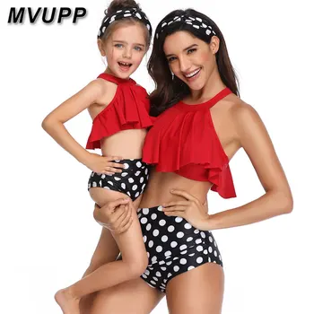 Family swimsuit mommy and me clothes mother daughter matching outfits swimwear Polka Dot bikni high waist vintage look mom baby
Family swimsuit mommy and me clothes mother daughter matching outfits swimwear Polka Dot bikni high waist vintage look mom baby