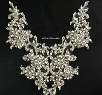wuku handmake haute couture wedding dress bling bling lace shoulder applique in pair
wuku handmake haute couture wedding dress bling bling lace shoulder applique in pair