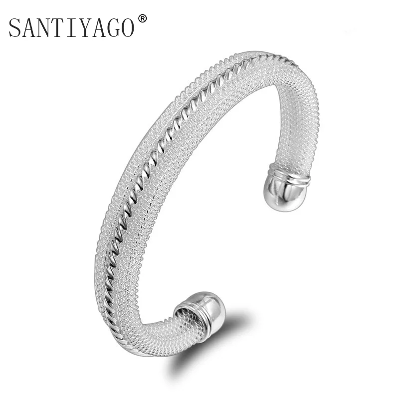 New Arrival Simple Design Silver Color Net Weaving Cuff Bangles For Women Adjustable Bangles Jewelry
New Arrival Simple Design Silver Color Net Weaving Cuff Bangles For Women Adjustable Bangles Jewelry