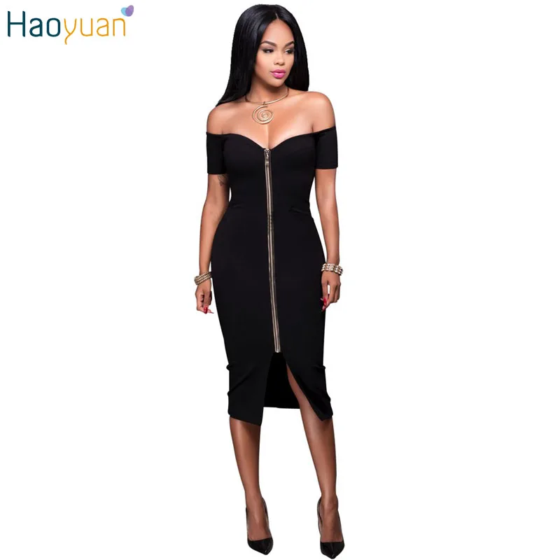 HAOYUAN Women Elegant Party Dress Short Sleeve Deep V Off Shoulder Bodycon Dresses 2019 New Summer Gray Black Sexy Club Dress
HAOYUAN Women Elegant Party Dress Short Sleeve Deep V Off Shoulder Bodycon Dresses 2019 New Summer Gray Black Sexy Club Dress