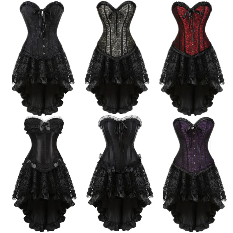 Women Steampunk Gothic Overbust Waist Trainer Corset Dress Vintage Bustier Top Corset Dress Corset and Bustiers Party Plus Size
Women Steampunk Gothic Overbust Waist Trainer Corset Dress Vintage Bustier Top Corset Dress Corset and Bustiers Party Plus Size