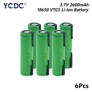 NEW 6/8/10 PCS 2600mAh 3.7V lithium battery VTC5 18650 li-ion Battery With Tabs 30A Output High Drain For Vape
NEW 6/8/10 PCS 2600mAh 3.7V lithium battery VTC5 18650 li-ion Battery With Tabs 30A Output High Drain For Vape