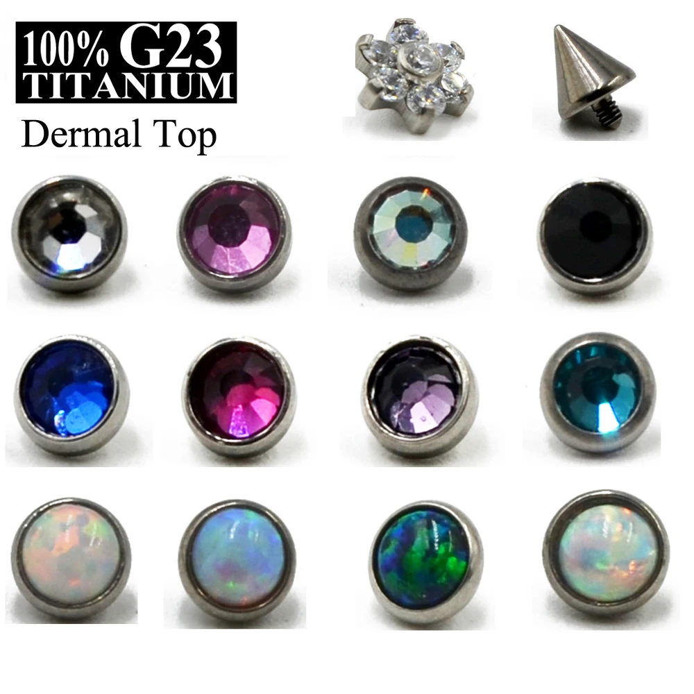 1pc G23 Titanium Micro Dermal Opal Gem Micro Dermal Anchor Crystal Top Dermal Piercings Surface Piercing 14G Body Jewelry
1pc G23 Titanium Micro Dermal Opal Gem Micro Dermal Anchor Crystal Top Dermal Piercings Surface Piercing 14G Body Jewelry