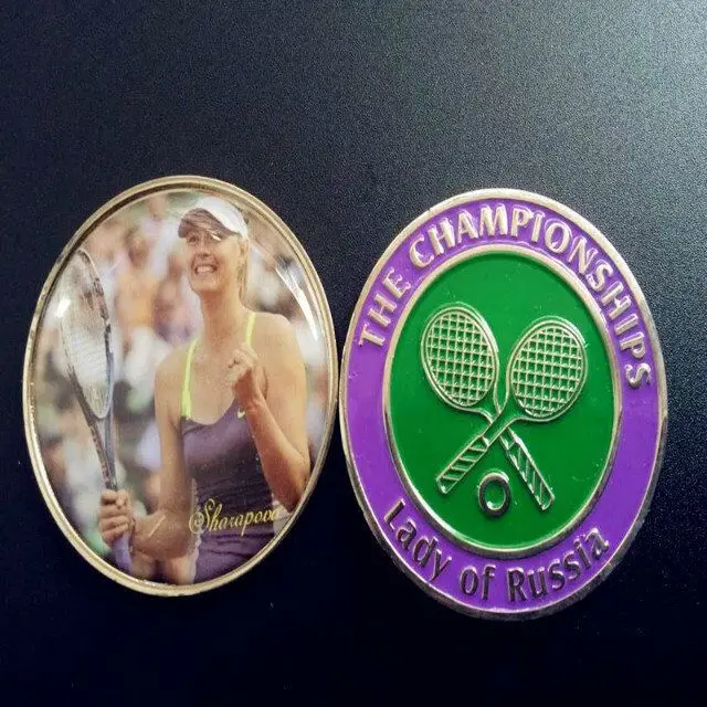 2 pcs/lot , The lady of Russia sport tennis player Sharapova championship winner silver plated colored souvenir coin
2 pcs/lot , The lady of Russia sport tennis player Sharapova championship winner silver plated colored souvenir coin