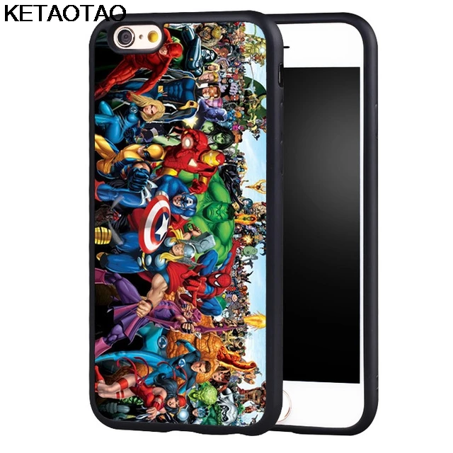 KETAOTAO Marvel чехлы для телефонов с супергероями комиксов iPhone 4S 5C 5S 6S 7 8 Plus XR XS Max XS9 6 чехол из мягкого ТПУ