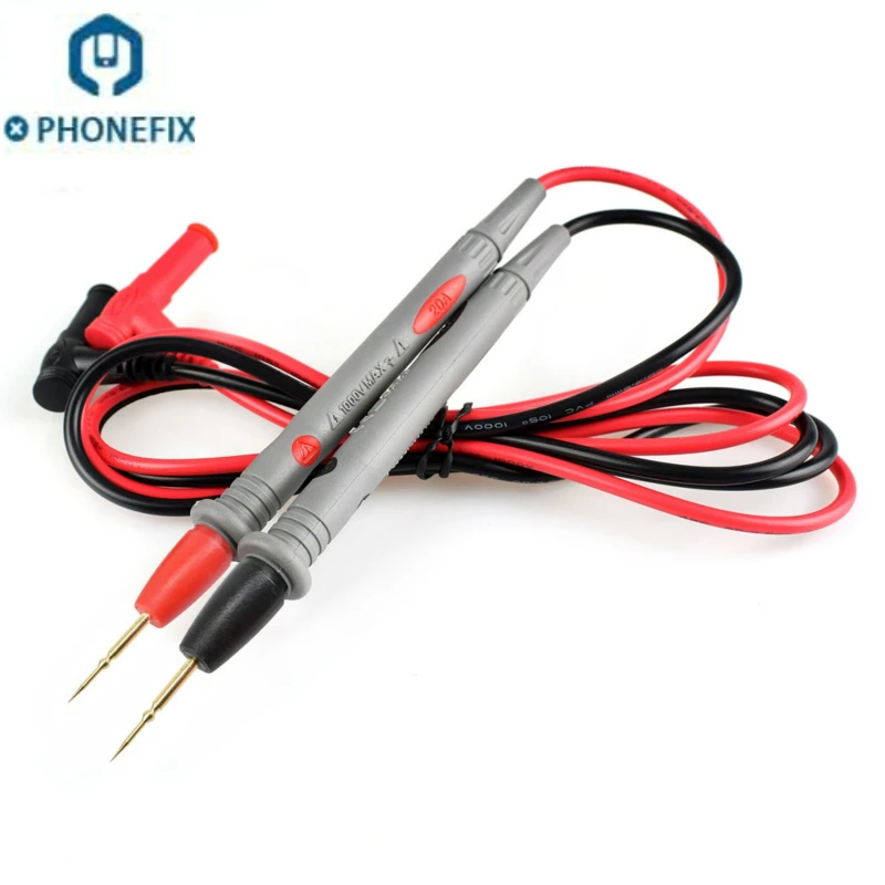 PHONEFIX 1 Pair Universal Lead Probe Needle Tip for Digital Multimeter Meter Multi Meter Tester 10/20A Lead Probe Wire Pen Cable
PHONEFIX 1 Pair Universal Lead Probe Needle Tip for Digital Multimeter Meter Multi Meter Tester 10/20A Lead Probe Wire Pen Cable