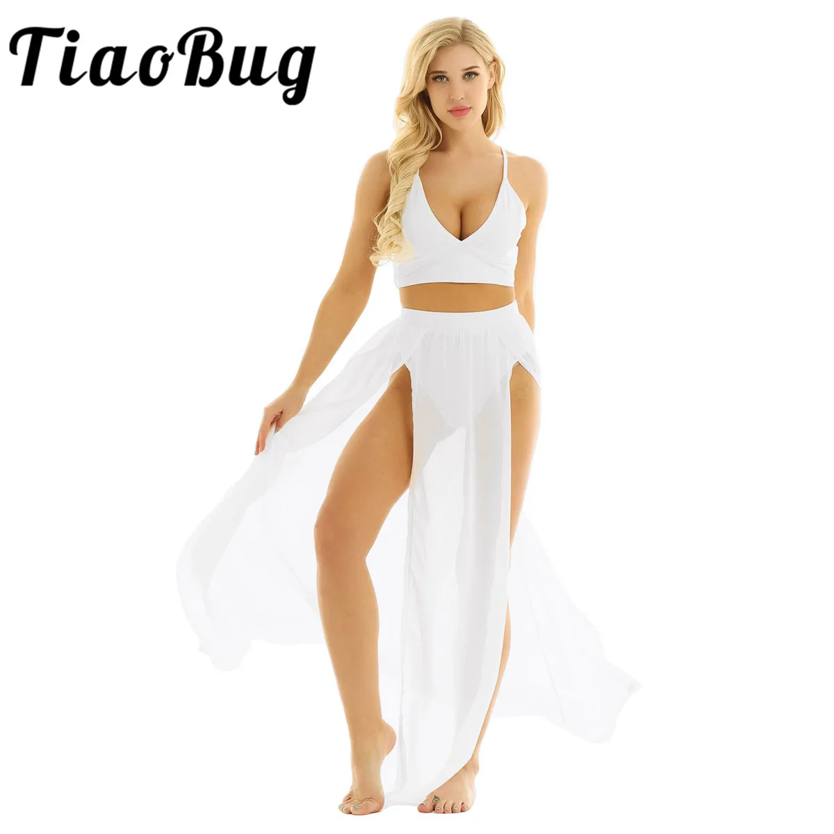 Women Summer Cocktail Dresses Women's Sundress Set Spaghetti Strap V-neck Vest Crop Top with High Waist Long Chiffon Dress
Women Summer Cocktail Dresses Women's Sundress Set Spaghetti Strap V-neck Vest Crop Top with High Waist Long Chiffon Dress
