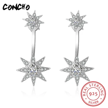 2018 Top Fashion Real Classic Zircon Party Star Brinco Concho Jewelry 925 Sterling Silver Stars Drop Earrings For Women
2018 Top Fashion Real Classic Zircon Party Star Brinco Concho Jewelry 925 Sterling Silver Stars Drop Earrings For Women