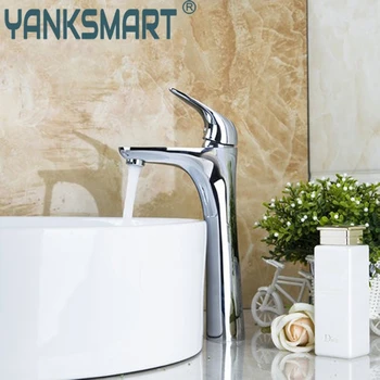 YANKSMART Bathroom Luxury basin faucet contemporary basin sink faucet deck mounted single hole single handle mixer