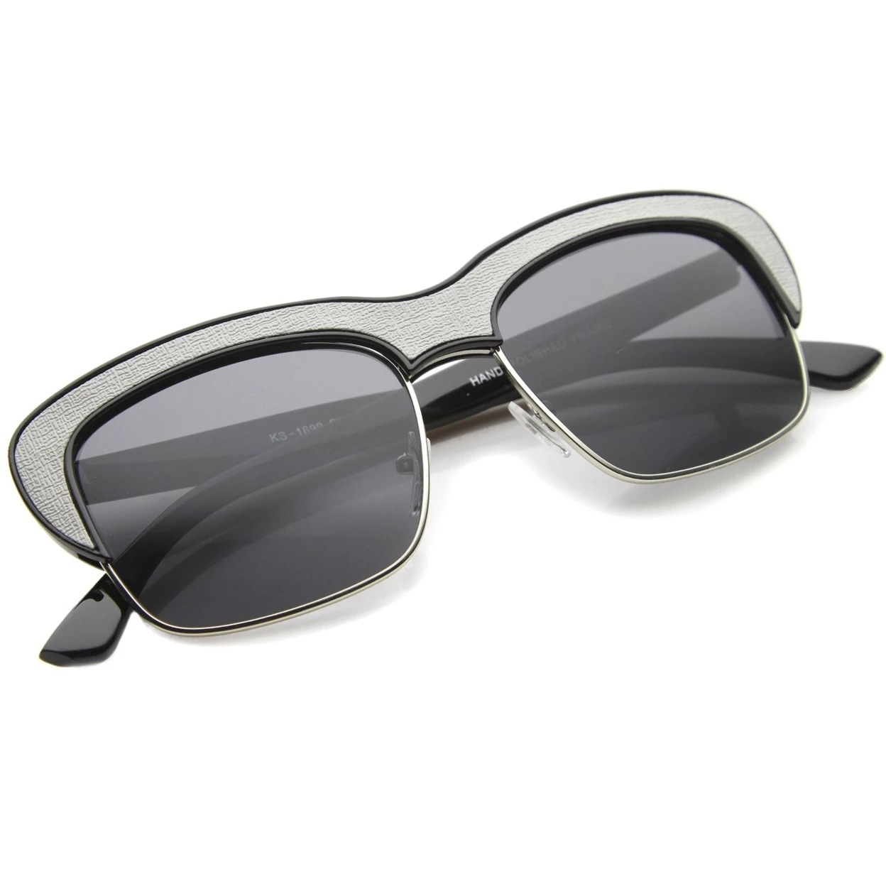 Womens Semi-Rimless Sunglasses With UV400 Protected Composite Lens (3)