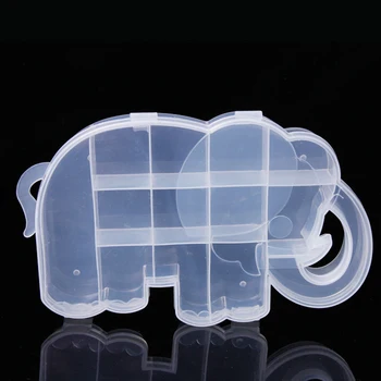 1 Pc Cute Elephant Storage Box Clear Plastic Jewelry Adjustable Box Case Transparent Makeup Organizer Storage Beads Holder Case
1 Pc Cute Elephant Storage Box Clear Plastic Jewelry Adjustable Box Case Transparent Makeup Organizer Storage Beads Holder Case