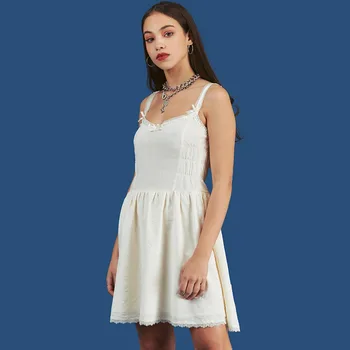 White Dress 2020 New Harajuku Sweet A Line Women Dress High Waist Strap Summer Dress Casual Female Vestidos Cozy Linen Dresses
White Dress 2020 New Harajuku Sweet A Line Women Dress High Waist Strap Summer Dress Casual Female Vestidos Cozy Linen Dresses