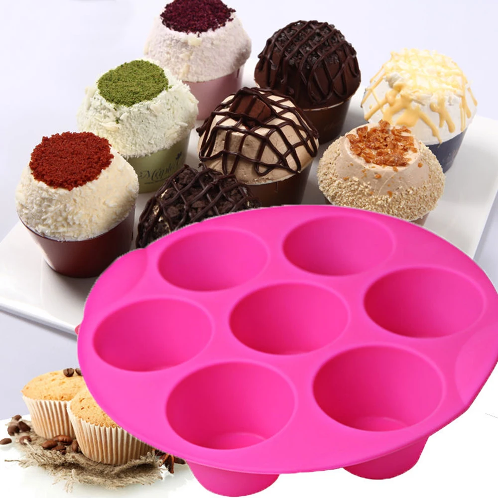 Silicone 7 Holes Round Cup Cake Moulds Birthday Wedding Mold Eco-Friendly 3D Fondant Muffin Cake Mould DIY Bakeware Cake Tool
Silicone 7 Holes Round Cup Cake Moulds Birthday Wedding Mold Eco-Friendly 3D Fondant Muffin Cake Mould DIY Bakeware Cake Tool