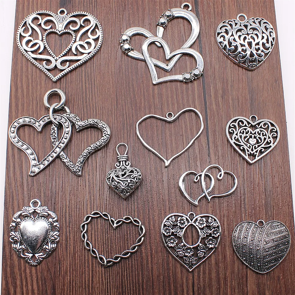 5pcs Antique Silver Plated Hearts Charms For Jewelry Making Jewelry Finding Jewelry Accessories Big Hearts Pendant
5pcs Antique Silver Plated Hearts Charms For Jewelry Making Jewelry Finding Jewelry Accessories Big Hearts Pendant