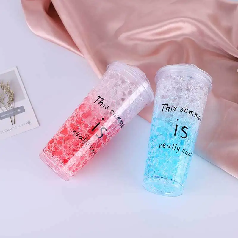 550ML Cool colorful ice cubes water bottle Sports plastic drinks cryogen kettle With straw creative kettle kids water bottle
550ML Cool colorful ice cubes water bottle Sports plastic drinks cryogen kettle With straw creative kettle kids water bottle