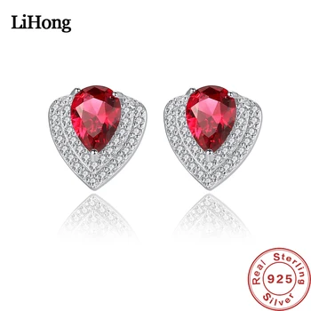 Authentic 925 Sterling Silver Jewelry Earring Red Blue Green Gemstone Stud Earrings For Women Wedding Party Gift
Authentic 925 Sterling Silver Jewelry Earring Red Blue Green Gemstone Stud Earrings For Women Wedding Party Gift