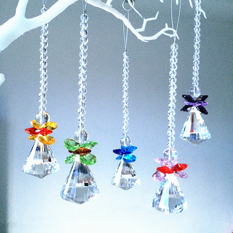 5pcs Gorgeous Crystal Pendants Mixed Colors Glass Angle Window Hanging Prisms Suncatcher For Lovely Christmas Tree Decoration
5pcs Gorgeous Crystal Pendants Mixed Colors Glass Angle Window Hanging Prisms Suncatcher For Lovely Christmas Tree Decoration
