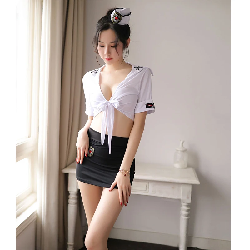 Sexy Flight Attendant Role Play Dress Women Erotic Cosplay Uniform Costume Sexy Lingerie Hollow Porno Air Hostess Underwear
Sexy Flight Attendant Role Play Dress Women Erotic Cosplay Uniform Costume Sexy Lingerie Hollow Porno Air Hostess Underwear