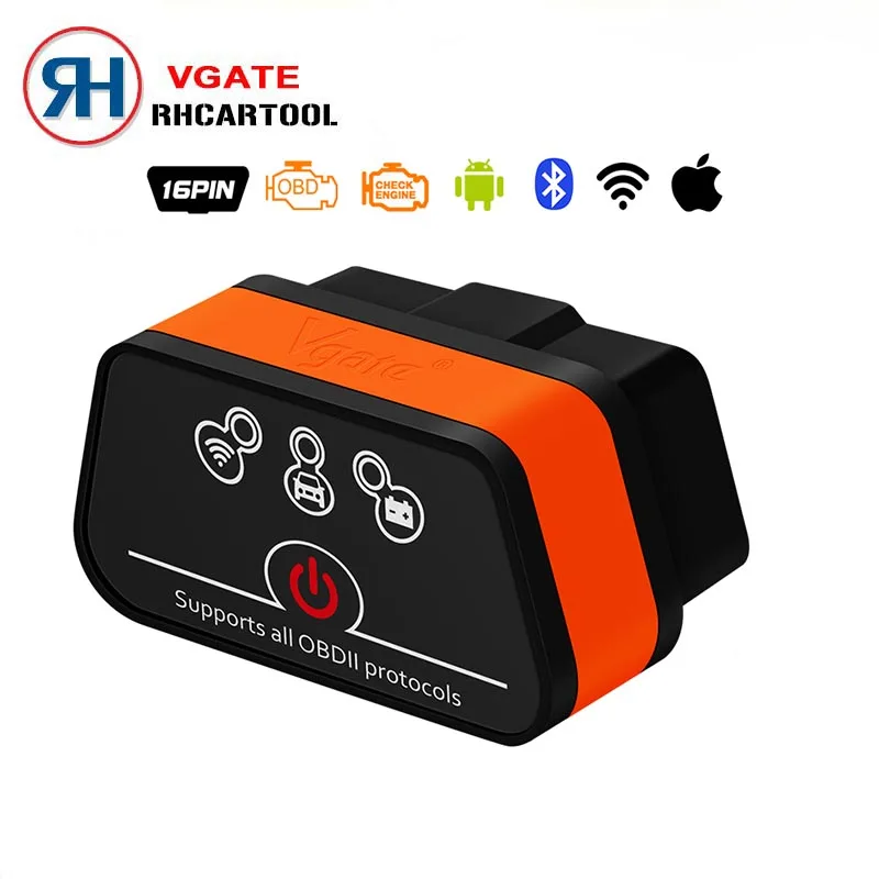 

ELM327 Vgate iCar2 Wifi/Bluetooth OBD2 Diagnostic Tool for IOS iPhone/Android/PC icar 2 Bluetooth wifi ELM 327 OBDII Code Reader