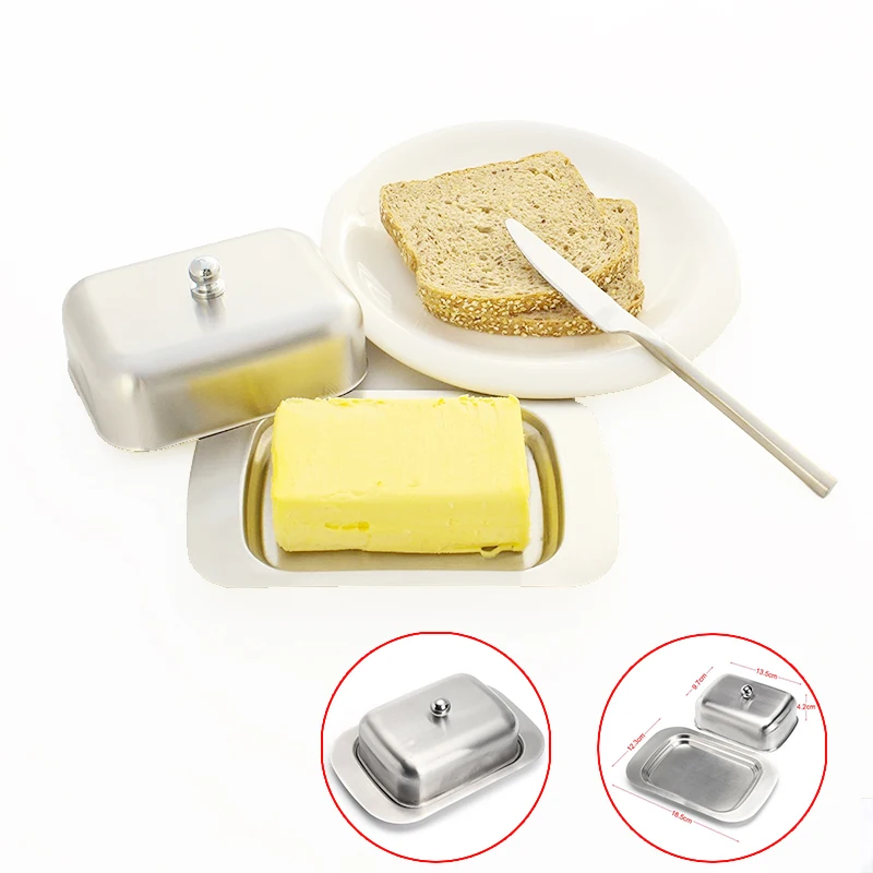 1Set Stainless Steel Butter Dish For Butter Container Elegant Cheese Server Storage Fruit Salad Dinner Tray Cheese Kitchen Dish
1Set Stainless Steel Butter Dish For Butter Container Elegant Cheese Server Storage Fruit Salad Dinner Tray Cheese Kitchen Dish