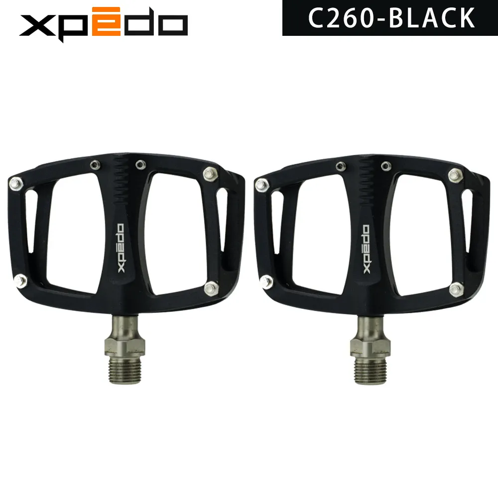 Wellgo xpedo C260 Mountain Road Bearing Sealed Aluminum Platform Pedals 195g/pair titanium spindle
Wellgo xpedo C260 Mountain Road Bearing Sealed Aluminum Platform Pedals 195g/pair titanium spindle