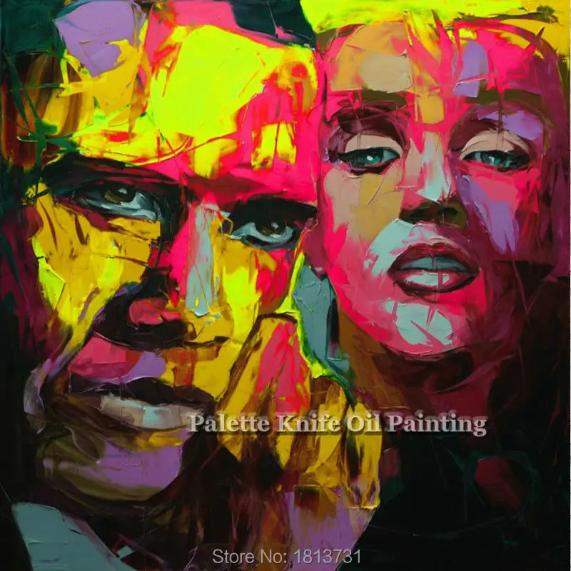 Hand painted Francoise Nielly Palette knife portrait Face Oil painting Character figure canva wall Art picture for living room31
Hand painted Francoise Nielly Palette knife portrait Face Oil painting Character figure canva wall Art picture for living room31