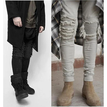 New European and American Ripped Biker jeans trend men's young straight Slim denim trousers casual Motorcycle jeans 3 colors
New European and American Ripped Biker jeans trend men's young straight Slim denim trousers casual Motorcycle jeans 3 colors