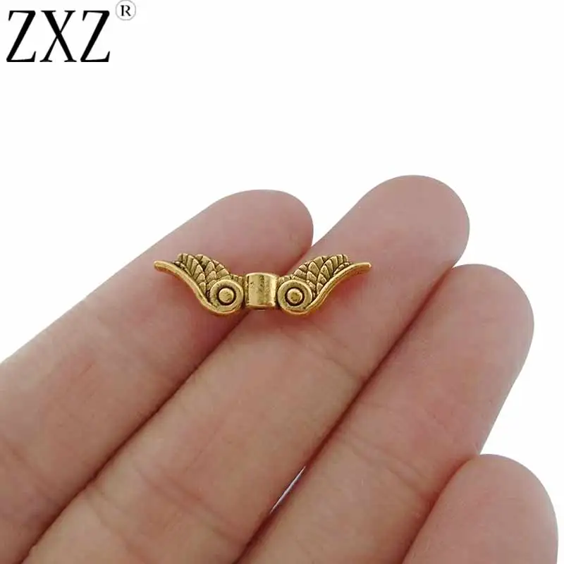 ZXZ 20pcs Antique Gold Tone Angel Wing Spacer Beads Double Sided for Jewelry Making Findings 23x7mm
ZXZ 20pcs Antique Gold Tone Angel Wing Spacer Beads Double Sided for Jewelry Making Findings 23x7mm