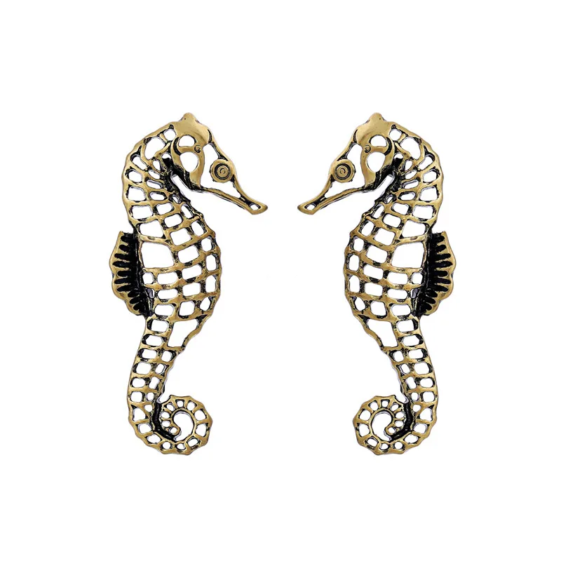 ZWPON 2018 Antique Gold Filigree Sea Horse Earrings for Women Fashion Famous Designer Vintage Jewelry Wholesale
ZWPON 2018 Antique Gold Filigree Sea Horse Earrings for Women Fashion Famous Designer Vintage Jewelry Wholesale
