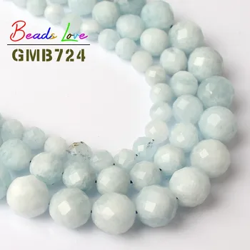 High Quality Faceted Blue Aquamarin Round Beads For Jewelry Making Natural Stone Bead Fit DIY Necklace Bracelet 6 8 10 mm 15''
High Quality Faceted Blue Aquamarin Round Beads For Jewelry Making Natural Stone Bead Fit DIY Necklace Bracelet 6 8 10 mm 15''