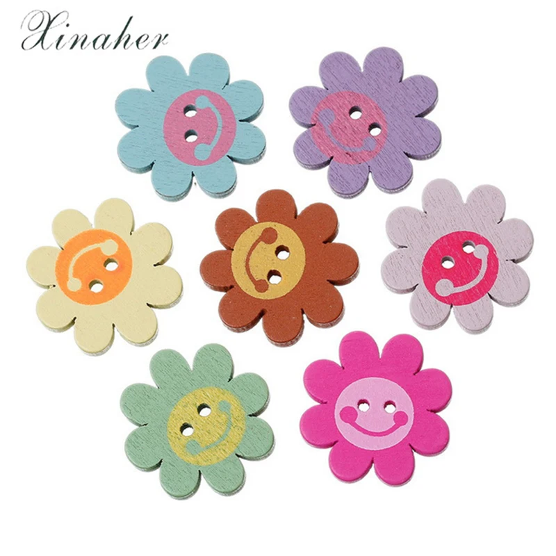 XINAHER-50Pcs-Smiling-face-pattern-flower-shape-2-Holes-Wooden-Buttons-Sewing-Buttons-Craft-Scrapbooking-Clothing.jpg_640x640
