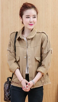 Nice New Spring And Autumn Loose Embroidery Female Jacket Casual Cowboy Jacket Khaki Green Green Jacket
Nice New Spring And Autumn Loose Embroidery Female Jacket Casual Cowboy Jacket Khaki Green Green Jacket
