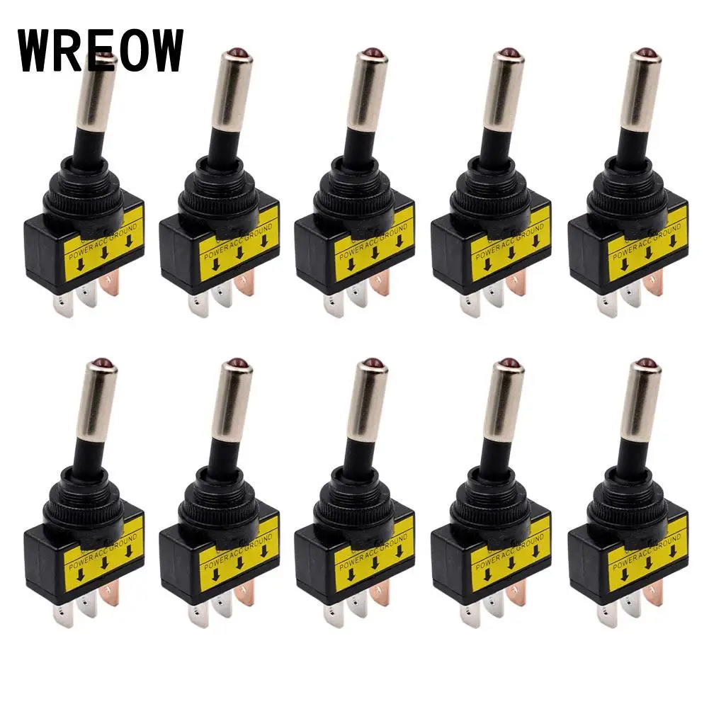 10pc Latching Toggle Switch ON/OFF 12V 20A Motor Auto Red LED Light Push Button Self Lock Toggle Rocker Power Button Switch Car
10pc Latching Toggle Switch ON/OFF 12V 20A Motor Auto Red LED Light Push Button Self Lock Toggle Rocker Power Button Switch Car