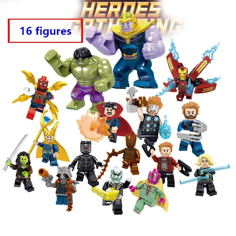 New avengers 16 figures/set marvel endgame building blocks Iron Man Thanos Hulk Thor Panther Tony compatible with lego best gift
New avengers 16 figures/set marvel endgame building blocks Iron Man Thanos Hulk Thor Panther Tony compatible with lego best gift