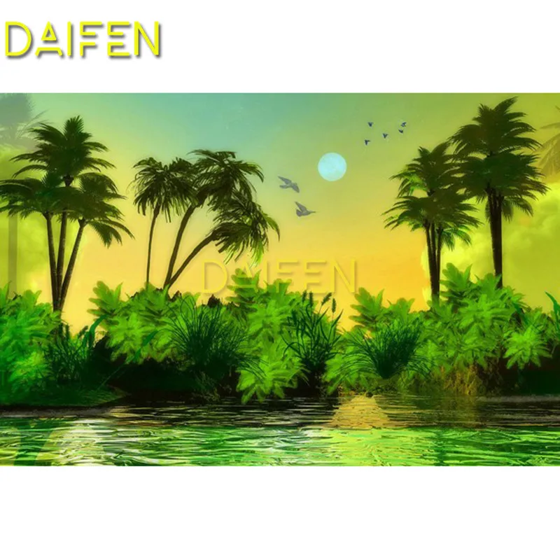 Full Round Diamond embroidery Cross stitch 5D DIY Diamond painting Full Square Diamond mosaic river lake Coconut tree birds sun
Full Round Diamond embroidery Cross stitch 5D DIY Diamond painting Full Square Diamond mosaic river lake Coconut tree birds sun