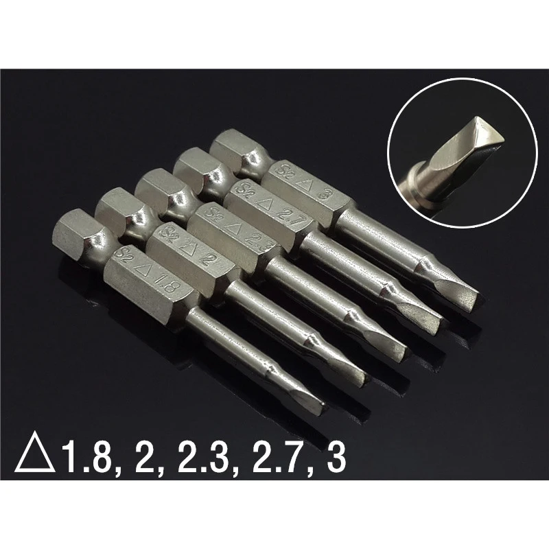 5Pcs Set Magnetic Triangle Screwdriver Bits S2 Steel 1/4" Hex Shank 50mm Long Screwdrier Set DIY Hand Tools
5Pcs Set Magnetic Triangle Screwdriver Bits S2 Steel 1/4" Hex Shank 50mm Long Screwdrier Set DIY Hand Tools
