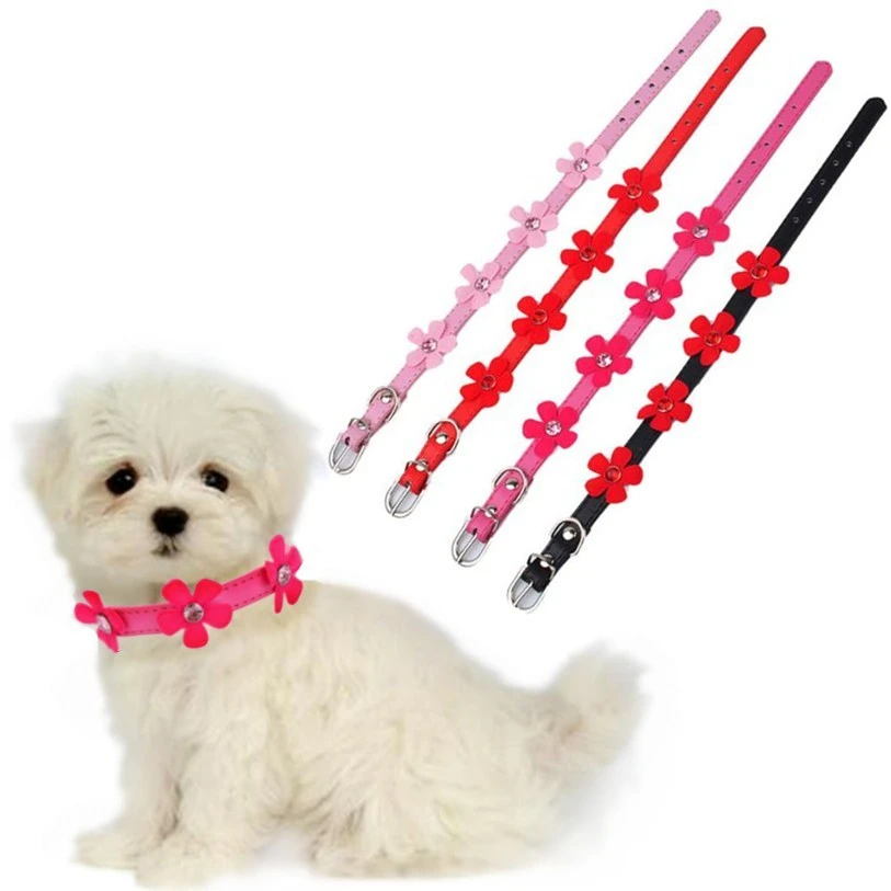 Dog Collars For Small Dogs Dog Collar Bling Crystal With Flowers Necklace Pet Puppy Cat Rhinestone Decor Pet Collars 40D16
Dog Collars For Small Dogs Dog Collar Bling Crystal With Flowers Necklace Pet Puppy Cat Rhinestone Decor Pet Collars 40D16