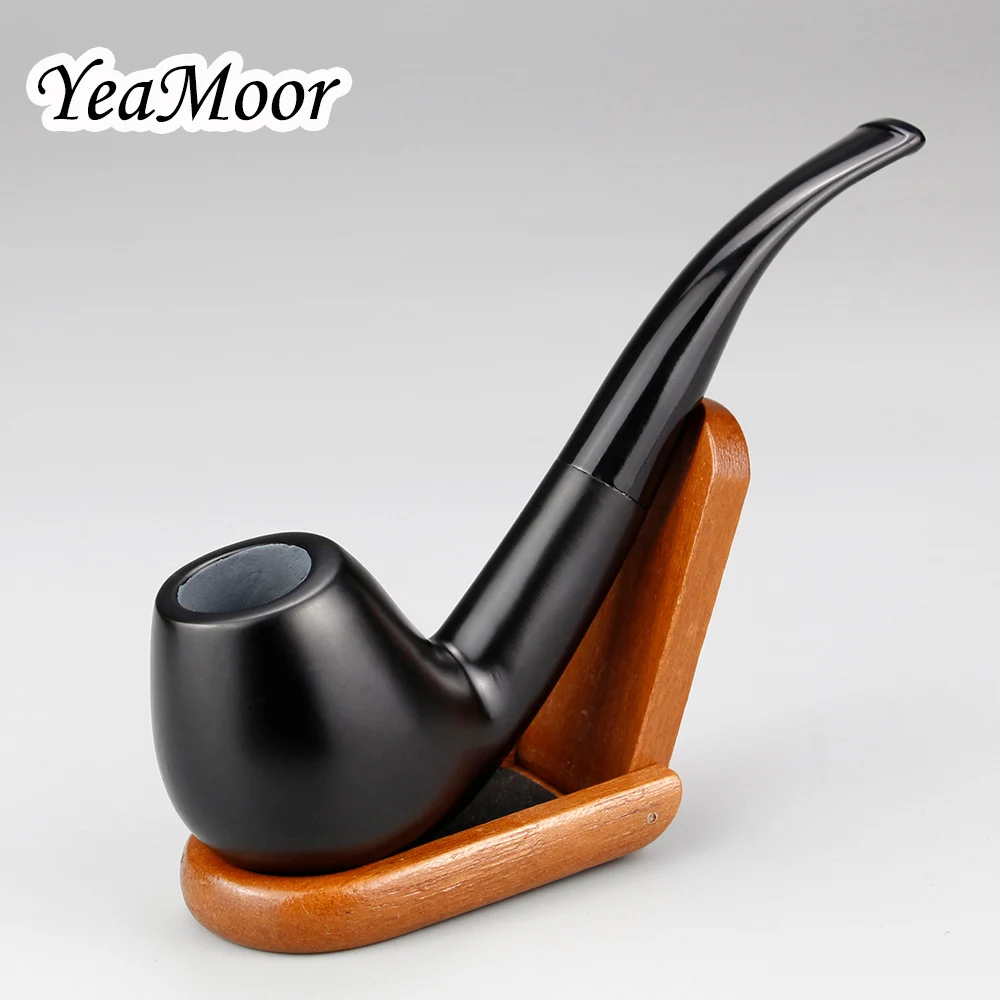 Classic Black Smoking Pipe with Wood Stand 10 tools free Ebony Wood Tobacco Pipe 9mm Filter Smoke Pipe Open-Close Holder
Classic Black Smoking Pipe with Wood Stand 10 tools free Ebony Wood Tobacco Pipe 9mm Filter Smoke Pipe Open-Close Holder