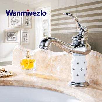 Wanmivezlo Single Handle Hot & Cold Washbasin Tap Basin Faucets Brass with Diamond Bathroom Faucet Gold Mixer Tap
Wanmivezlo Single Handle Hot & Cold Washbasin Tap Basin Faucets Brass with Diamond Bathroom Faucet Gold Mixer Tap