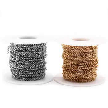 LINSOIR 10Yard/lot Dia 2/2.5/3/4/5mm Stainless Steel Link O Chain Bulk Silver Gold Rolo Chain For Necklace Diy Jewelry Making
LINSOIR 10Yard/lot Dia 2/2.5/3/4/5mm Stainless Steel Link O Chain Bulk Silver Gold Rolo Chain For Necklace Diy Jewelry Making