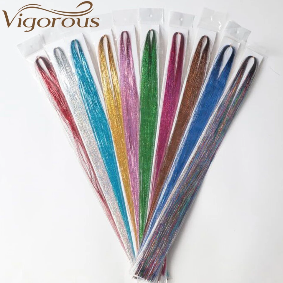 Vigorous Colorful Tinsel Bling Hair Extensions Sparkle Glitter Synthetic Highlights False Hair Stands Paryt Accessories
Vigorous Colorful Tinsel Bling Hair Extensions Sparkle Glitter Synthetic Highlights False Hair Stands Paryt Accessories