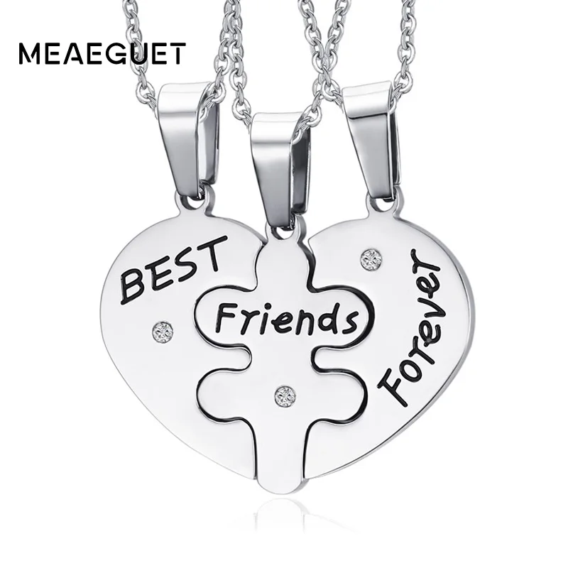 Meaeguet Collares 3in1 Heart Stainless Steel Statement Necklaces For Women With Crystal Best Friends Forever Necklace
Meaeguet Collares 3in1 Heart Stainless Steel Statement Necklaces For Women With Crystal Best Friends Forever Necklace