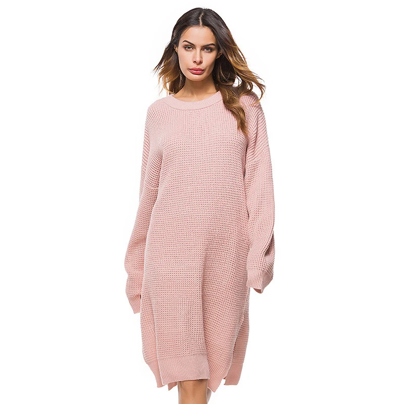 Autumn Pink Sweater Dress Women Big Size Long Sleeve O-Neck Knitted Spring Solid Vestidos Loose Casual Party Dress Ladies
Autumn Pink Sweater Dress Women Big Size Long Sleeve O-Neck Knitted Spring Solid Vestidos Loose Casual Party Dress Ladies