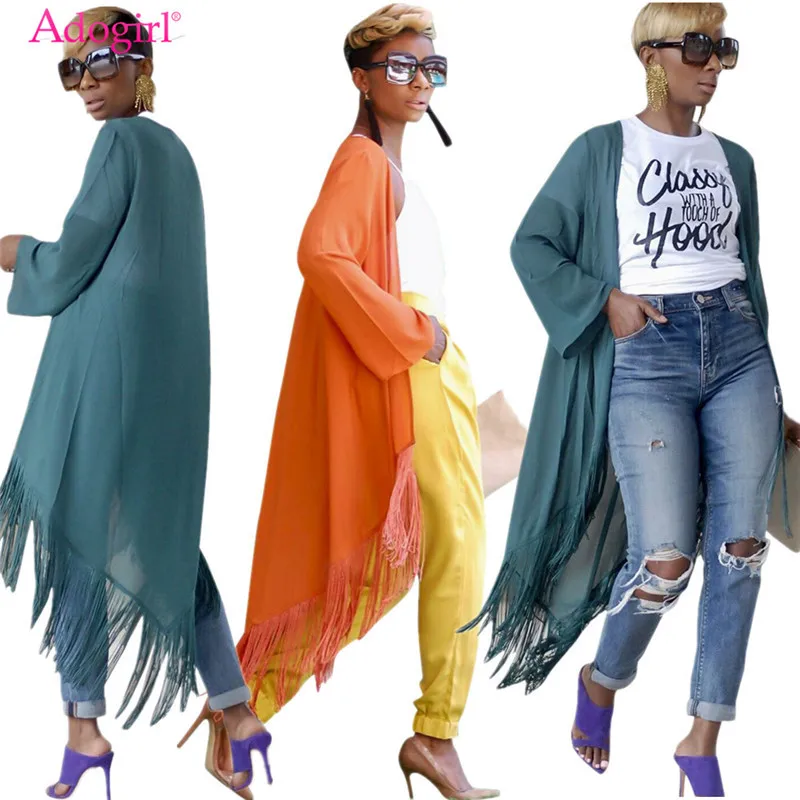 Adogirl Tassel Hem Asymmetrical Extra Long Cardigan Women Long Sleeve Casual Coat Open Stitch Chiffon Outerwear Cloak Poncho
Adogirl Tassel Hem Asymmetrical Extra Long Cardigan Women Long Sleeve Casual Coat Open Stitch Chiffon Outerwear Cloak Poncho