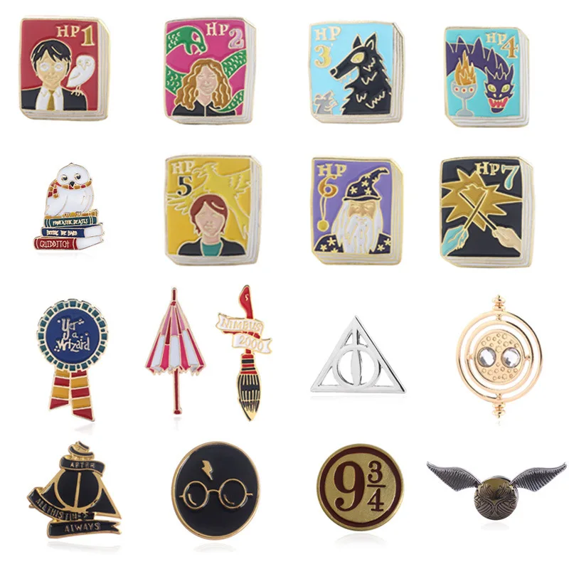 Harry Badges Quidditch Golden Snitch Harley Baud Series Platform Badge Glasses Death Hallows Broochs 9 3/4 King's Cross Button
Harry Badges Quidditch Golden Snitch Harley Baud Series Platform Badge Glasses Death Hallows Broochs 9 3/4 King's Cross Button