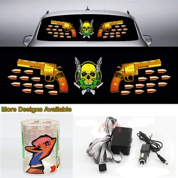 Bullets Gun Skull Car Sticker Music Rhythm Flash Light Sound Activated Equalizer 90cm*25cm 35.4*9.84in
Bullets Gun Skull Car Sticker Music Rhythm Flash Light Sound Activated Equalizer 90cm*25cm 35.4*9.84in